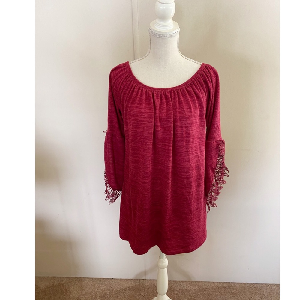 NWT Lildy Ruby Red Tunic Top L/XL